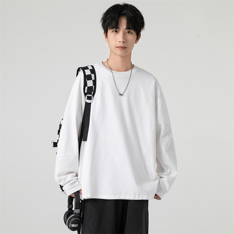 纯棉长袖T恤打底衫18色现货落肩版型 A158-T88889-P16特价图片
