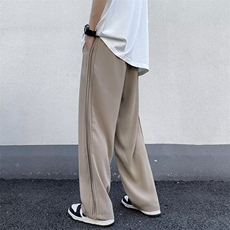 休闲西裤男韩版潮流褶皱个性帅气2023夏季新款ins长裤K4162-P36，男装西裤，星座412-3