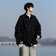 8XL-M轻薄透气防晒衬衫廓形外套大码夏季冰丝多口袋衬衣JK5203P50，男装夹克，电商B238