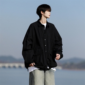 8XL-M轻薄透气防晒衬衫廓形外套大码夏季冰丝多口袋衬衣JK5203P50图片