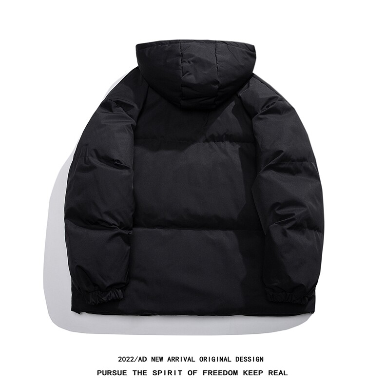 白底22冬季新款时尚潮流炸街保暖连帽棉衣MY221P115控158,男装棉衣,电商A247-1