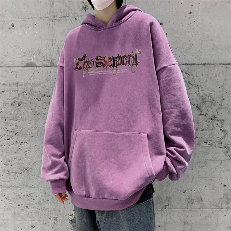 美式重磅水洗复古连帽卫衣潮流大码潮牌做旧XZ517A-BK6676-P68,男装卫衣,星座517A