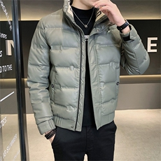 店主风皮羽绒服男白鸭绒保暖外套帅气立领上衣B317/PY501/P155，男装羽绒服，电商B317