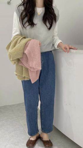 马卡龙色系超韩马海毛马甲～，女装马夹，HJ