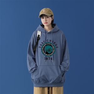 L2479P48中性模特新款卫衣男装宽松港风日系外套连帽衣服宽松卫衣图片