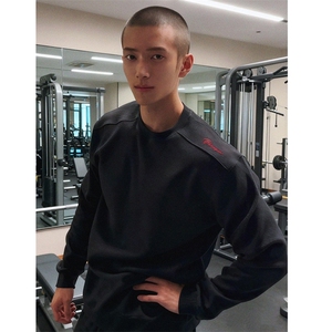 26春装硬挺boxy 男女美式高街蜂窝华夫格刺绣圆领长袖卫衣打底衫图片