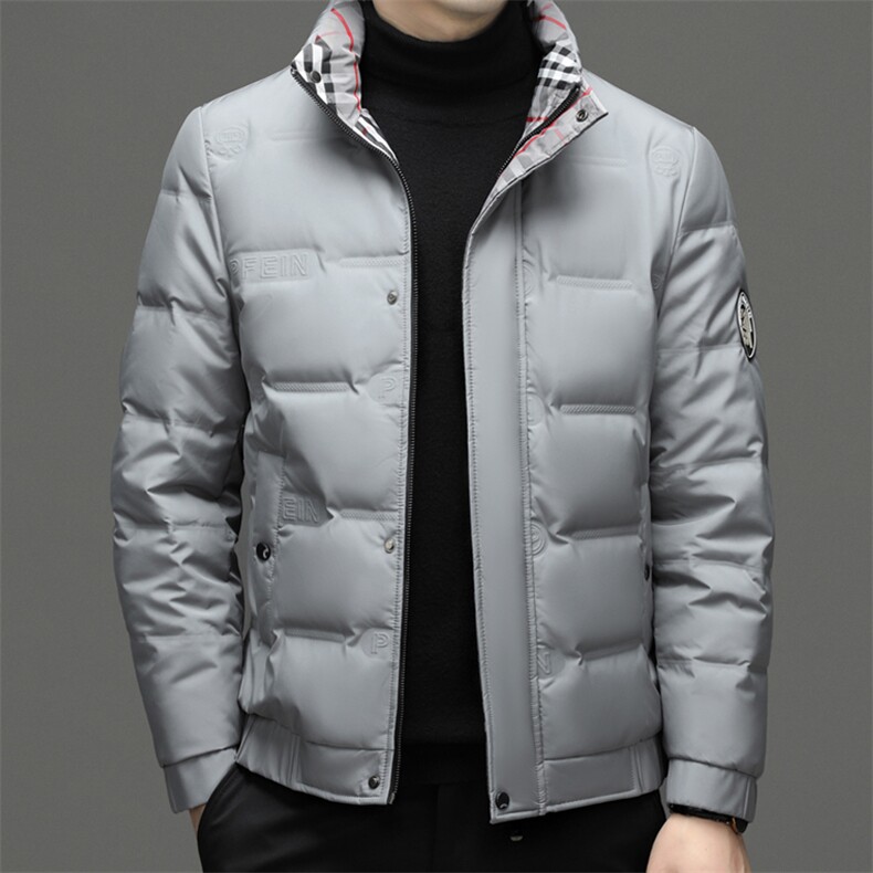 BJY15320钱塘2020-2冬季厚款时尚休闲立领中年男士羽绒服P195图片