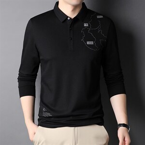 CE602钱塘2020-2春秋薄款时尚休闲新款百搭中年男士长袖T恤P65图片