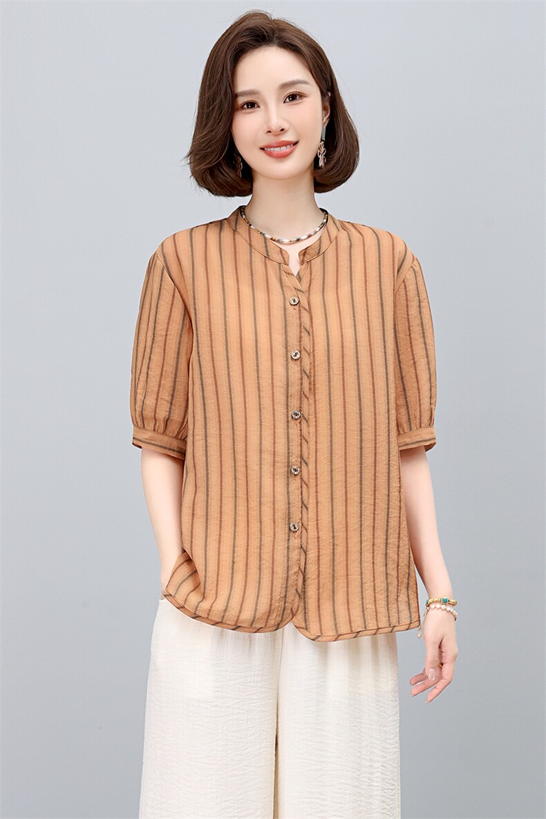 2025年夏季新款休闲衬衫,女装衬衫,悦见她
