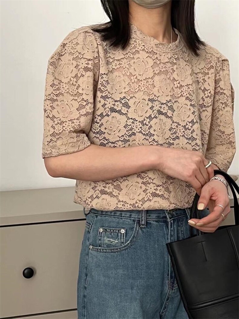 折肩蕾丝特色T，其它，是爱 SHI AN