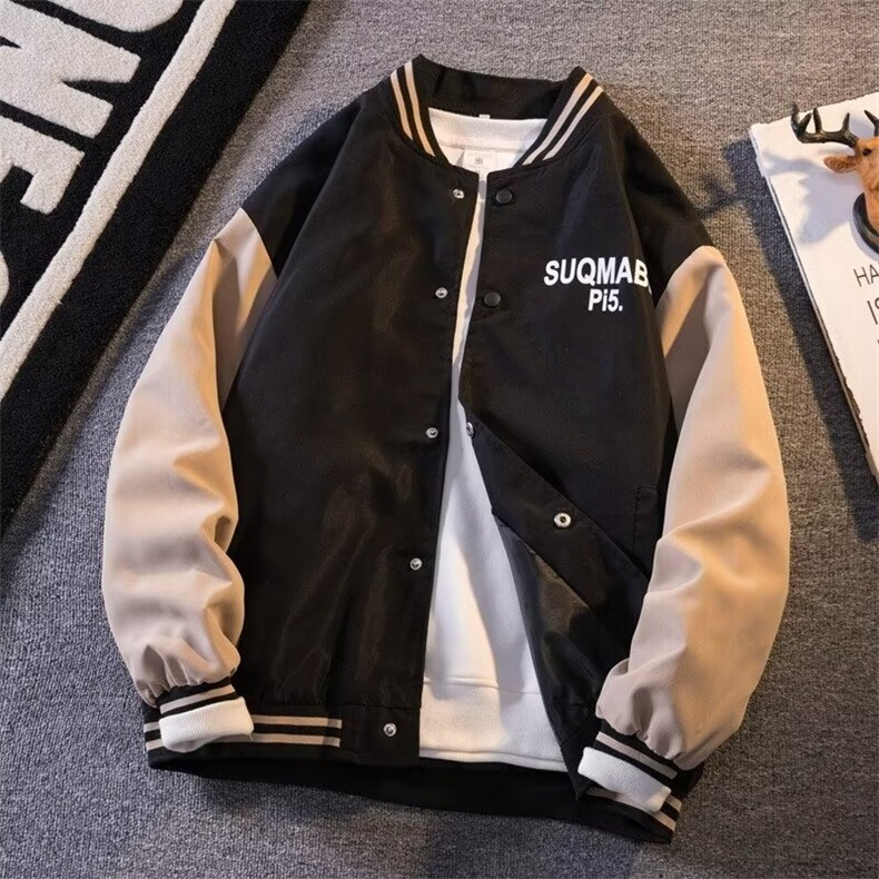 棒球服外套男春秋季2025新款潮牌宽松休闲痞帅百搭上衣服A5/P50,女装短外套,星座506B