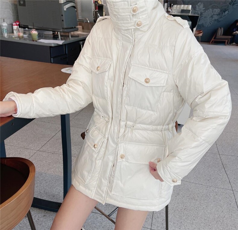 羊羔毛领羽绒服，女装羽绒服，E品