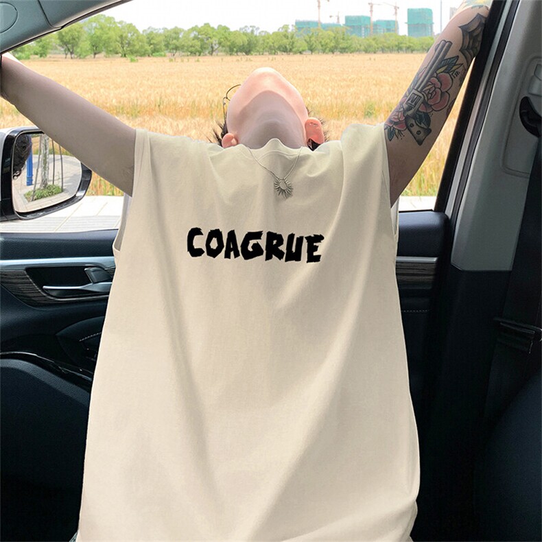 可48小时发货支持抖音得物来样二开240克重磅美式纯棉背心无袖t恤,男装背心/马甲,电商A486-1