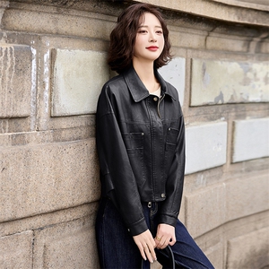 2025年春季现货时尚潮流女装精品皮衣外套图片
