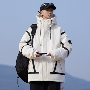 冬季白鸭绒连帽羽绒服保暖大衣外套A406 Y90306 P258图片