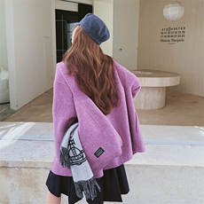 【现货】紫色双面呢配包包2C137-8258-P285-K418，女装毛呢外套，2C137
