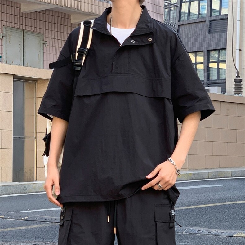 2025夏季新款冰丝POLO衫翻领翻晒短袖T恤109-T0066-P40图片