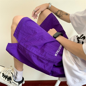 wassup happy美式冰丝短裤男夏季薄款速干休闲五分裤大码运动中裤图片