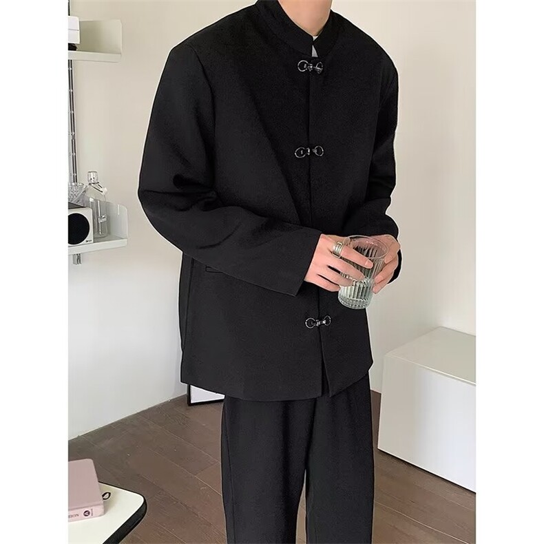休闲西服男春秋季潮牌宽松百搭垫肩西装夹克外套AA107-P66,男装夹克,星座208-5