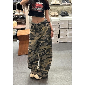 【网图有货】迷彩工装裤阔腿美式复古hiphop裤子高街8265LL-特P48图片