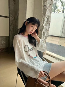 2025重工刺绣Kitty笑脸防晒麻感棉T图片