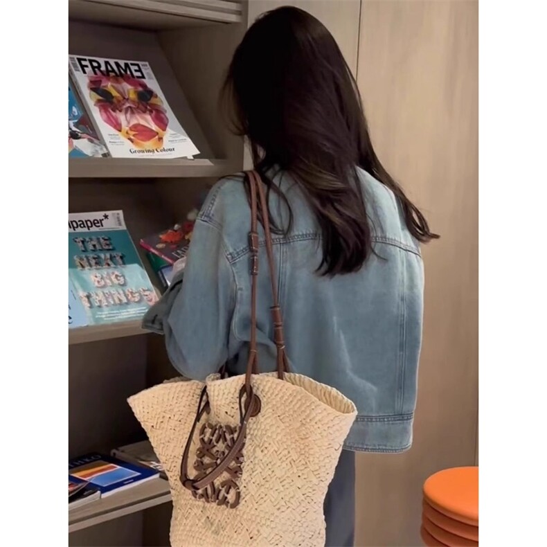 2025春秋新款设计感牛仔外套女士百搭气质休闲短款机车服夹克上衣,男装工装外套,星座1210-1