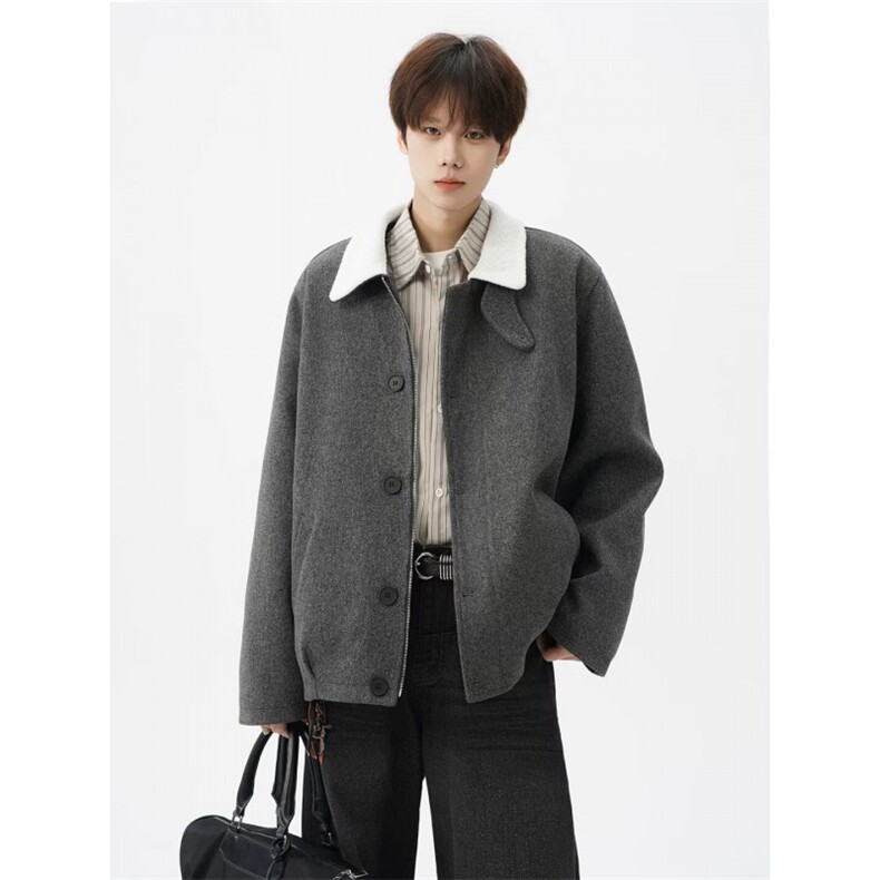 潮流混纺前纤丝套棉服ins文艺慵懒流行时尚新款简约百搭W6869-P75,男装棉衣,星座412-3