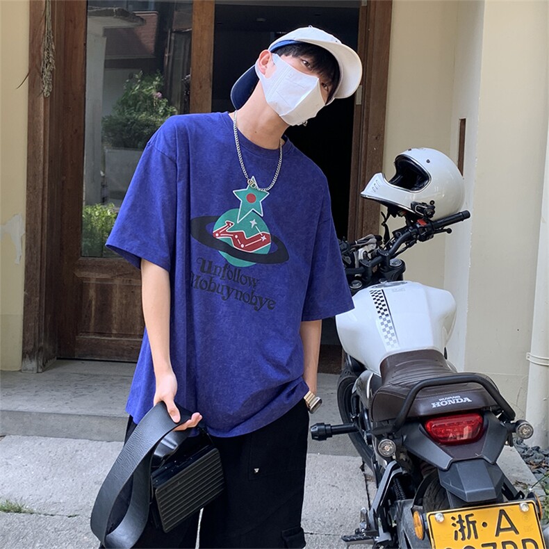 特P35无差价新款百搭潮流时尚短袖T恤-UF3T2030港风,男装T恤,电商A003