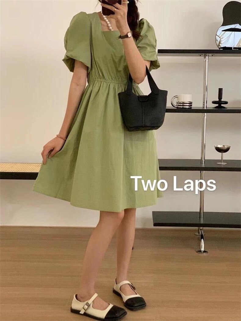 夏季新品：后背系绳设计连衣裙，女装连衣裙，TWO LAPS