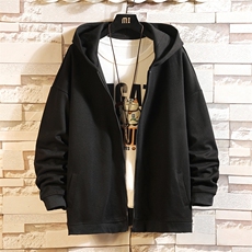 KS21247-P38连帽开衫卫衣男运动外套大码班服砖墙，男装卫衣，电商A040A