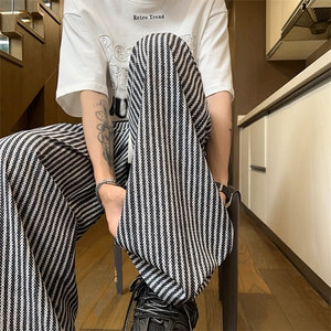 2025 夏季新款 内景四面弹条纹冰丝裤M-5XL HK25473-特P25图片