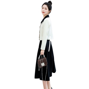 高级感时尚职业连衣裙套装女2024春秋新款气质小香风半身裙两件套图片