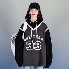 @秋冬新款中性风潮流宽松版假两件卫衣外套20200/P68限88，男装卫衣，电商B350