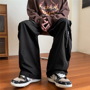 美式裤子男款秋季高街小众设计感宽松直筒工装休闲长裤 KD06-P40图片