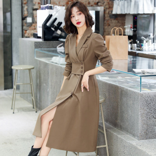 2024秋季风衣时尚纯色潮流气质优雅百搭修身显瘦中长款大码，女装风衣，尚洛菲