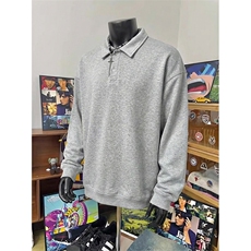 抖音得物高品质二开26春装美式高街结构设计POLO翻领卫衣外套W77，男装Polo衫，电商A486