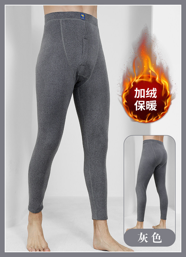 2025秋冬长裤男士加厚驼绒裤时尚百搭通勤简约休闲,男装休闲裤,雪迪羊绒