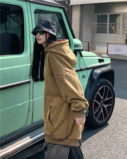 2024新款秋装复古美式水洗做旧宽松连帽卫衣301B-JB7883-P68，男装卫衣，星座301B