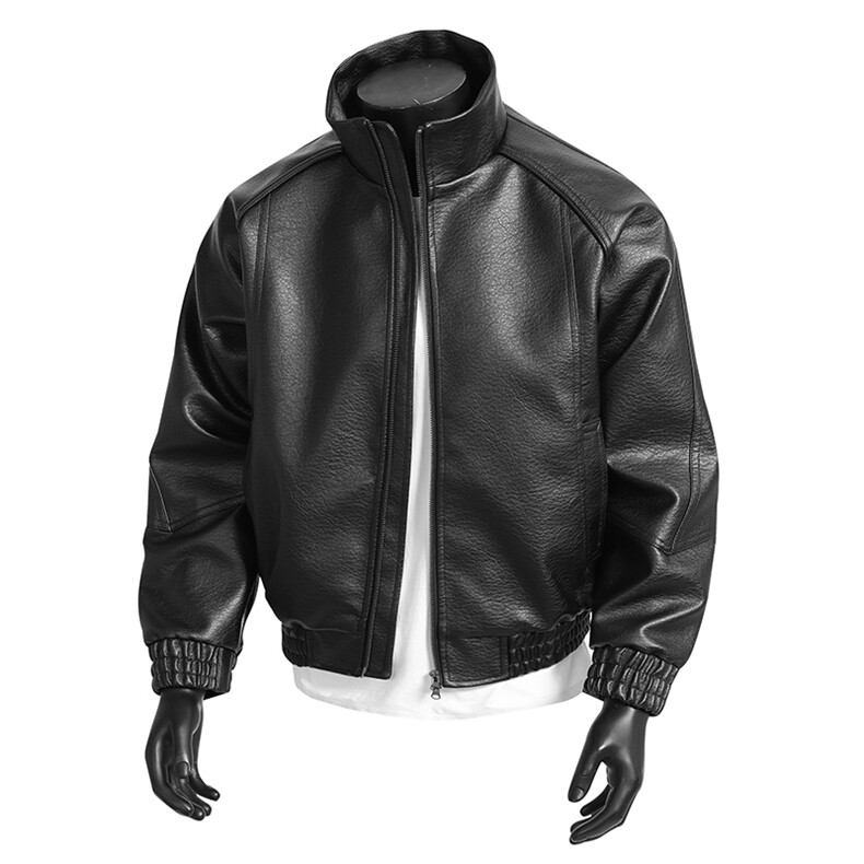 2026春装新款皮衣夹克外套男美式复古休闲外套xz405-jk2601-p95，男装夹克，星座405