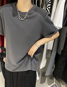 夏季新款垫肩T图片