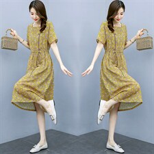 广州十三行高端欧货连衣裙女夏季2025新款轻奢上档次流行碎花纯棉，女装连衣裙，凝聚力