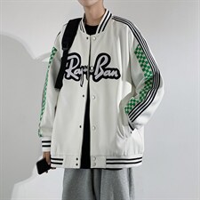 秋季潮牌棒球服男女潮流港风学院风华夫格夹克外套模J203-P75，男装夹克，星座815-2