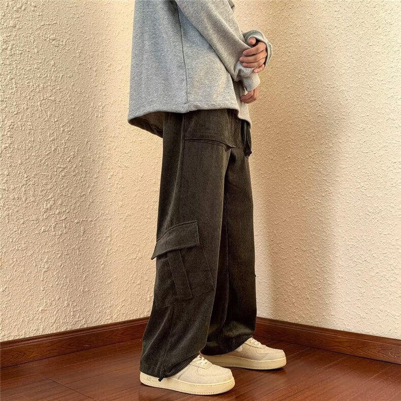 美式潮流工装牛仔裤男士春秋季高街ins宽松直筒阔腿裤DH904-P35,男装休闲裤,星座1109-3
