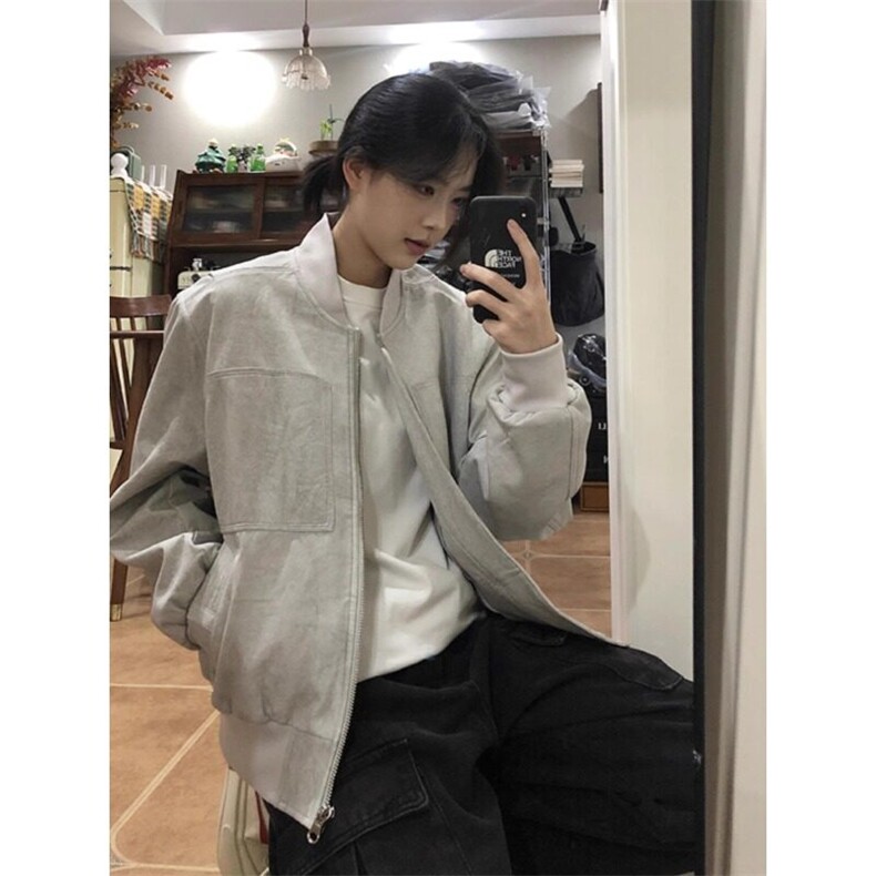 [有货]灰色晕染外套高级感工装夹克JK682特P77,男装夹克,星座908-1