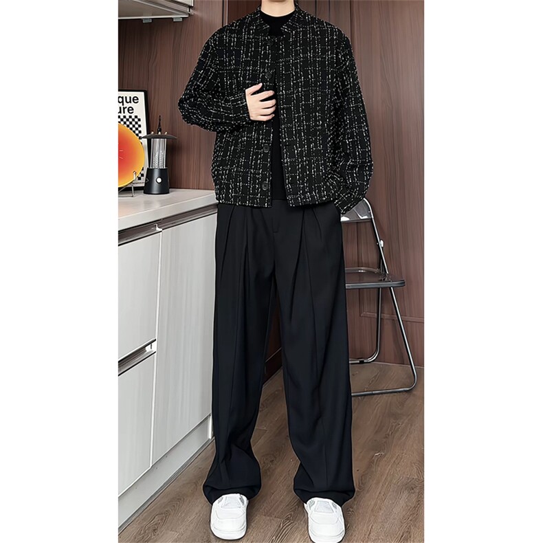 TZ26232609/P120短款小香风外套休闲裤套装男西服夹克西裤两件套，男装夹克，电商A141