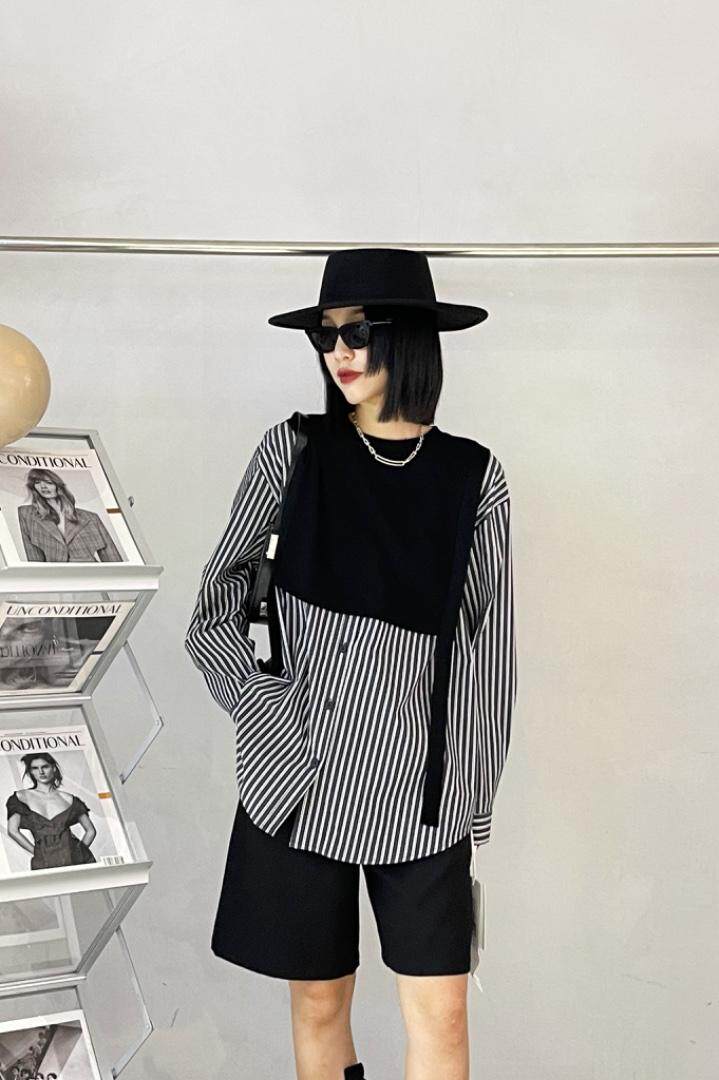 2022—假两件衬衫，女装衬衫，雷洛奇丽