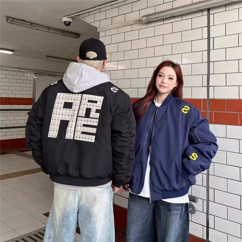 【网图现货】秋季飞行夹克刺绣款棒球服男JK314/特P75图片