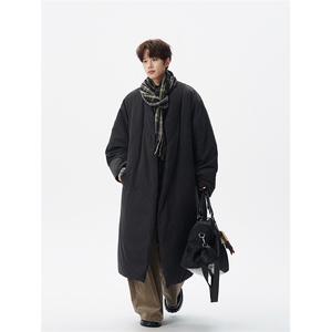 8XL-M 90白鸭绒！特大码羽绒服日系绒面长款棉衣男 YRFC03P268图片