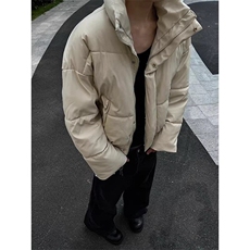 复古短款pu皮棉服冬季棉衣防寒面包服外套MY258直播，男装棉衣，星座1904A-1