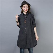 衬衫2021年秋季潮流简约个性显瘦修身百搭短袖拼接POLO领，女装衬衫，独衣靓